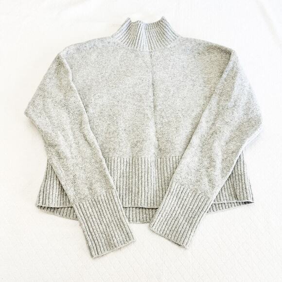 & Other Stories Paris Atelier Cotton-Wool Long Sleeve Crop Mock Sweater Size S - Picture 1 of 5
